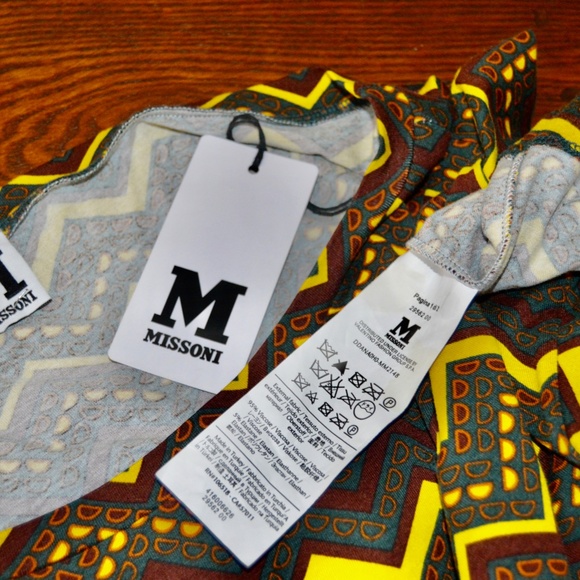 NWT M Missoni Chevron Long Sleeve T-Shirt Dress Size XL - Picture 14 of 14